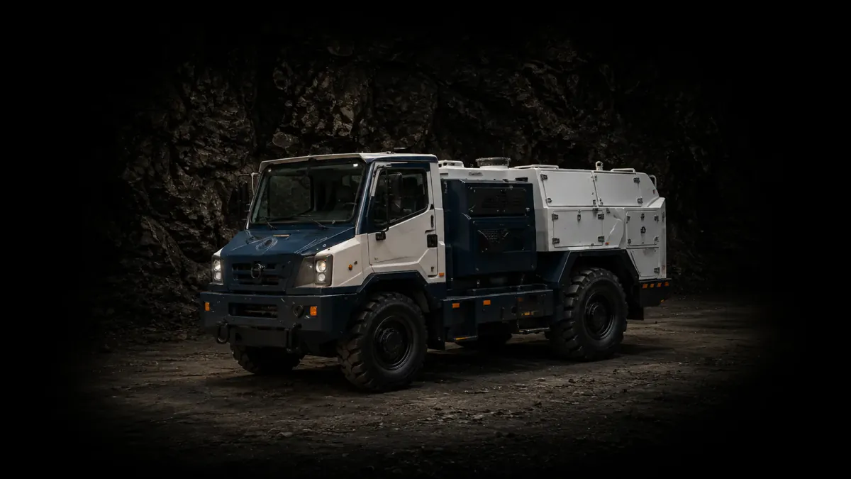 STEZA auxiliary vehicle operating in an underground mine