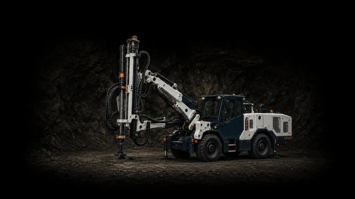 STEZA underground drill rig operating at the mine face
