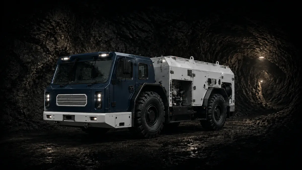 STEZA auxiliary vehicle operating in an underground mine